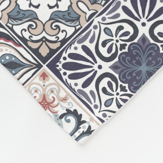 Wallpaper Backsplashes/Talavera geïnspireerde tege Fleece Deken (Hoek)