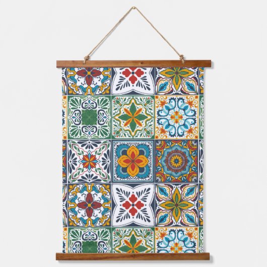 Wallpaper Backsplashes/Talavera geïnspireerde tege Hangend Wandkleed (Voorkant)