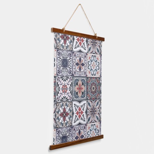 Wallpaper Backsplashes/Talavera geïnspireerde tege Hangend Wandkleed (Gebogen)