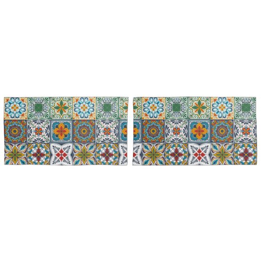 Wallpaper Backsplashes/Talavera geïnspireerde tege Kussensloop (Voorkant-Set)