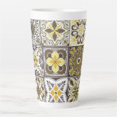 Wallpaper Backsplashes/Talavera geïnspireerde tege Latte Mok (Voorkant)