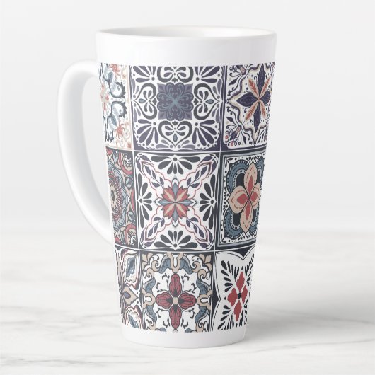 Wallpaper Backsplashes/Talavera geïnspireerde tege Latte Mok (Linkerhoek)