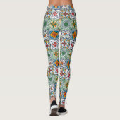 Wallpaper Backsplashes/Talavera geïnspireerde tege Leggings (Achterkant)