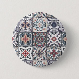 Wallpaper Backsplashes/Talavera geïnspireerde tege Ronde Button 5,7 Cm
