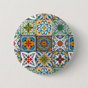 Wallpaper Backsplashes/Talavera geïnspireerde tege Ronde Button 5,7 Cm