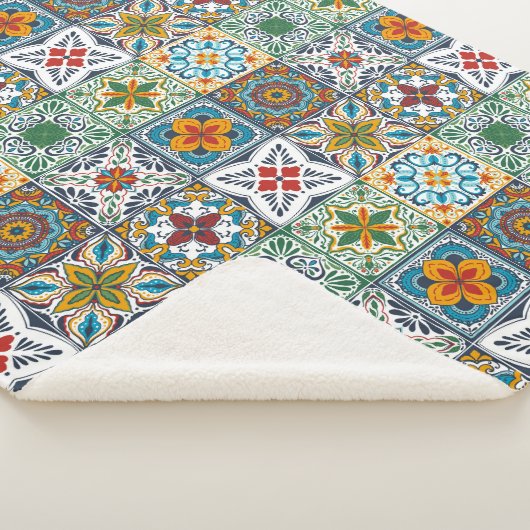 Wallpaper Backsplashes/Talavera geïnspireerde tege Sherpa Deken (3/4)