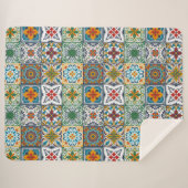 Wallpaper Backsplashes/Talavera geïnspireerde tege Sherpa Deken (Voorkant (horizontaal))