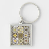 Wallpaper Backsplashes/Talavera geïnspireerde tege Sleutelhanger (Voorkant)