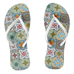 Wallpaper Backsplashes/Talavera geïnspireerde tege Teenslippers