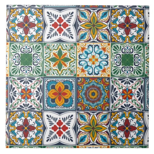 Wallpaper Backsplashes/Talavera geïnspireerde tege Tegeltje (Voorkant)