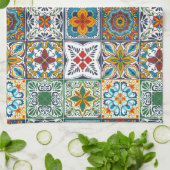 Wallpaper Backsplashes/Talavera geïnspireerde tege Theedoek (Gevouwen)
