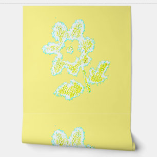 WALLPAPER BLOEM STIJL ONTWERP BEHANG