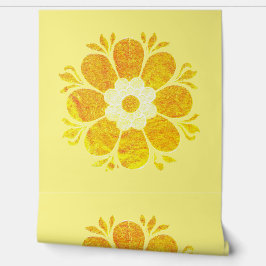 WALLPAPER BLOEM STIJL ONTWERP BEHANG