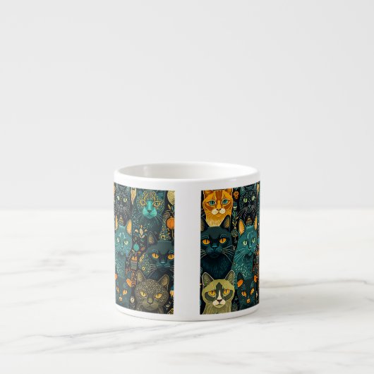 Wallpaper Cats Espresso Mok (Voorkant)