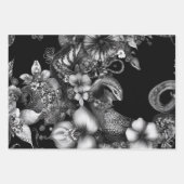 Wallpaper Decorative Zwart Wit Intrinsieke Slang Inpakpapier Vel (Voorkant)