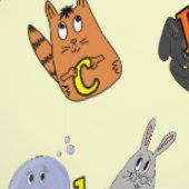 Wallpaper Educational print with a fun animal alph Behang (Zoom)