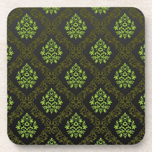 Wallpaper Floral Green Drankjes Onderzetter (Voorkant)