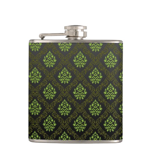 Wallpaper Floral Green Heupfles (Voorkant)