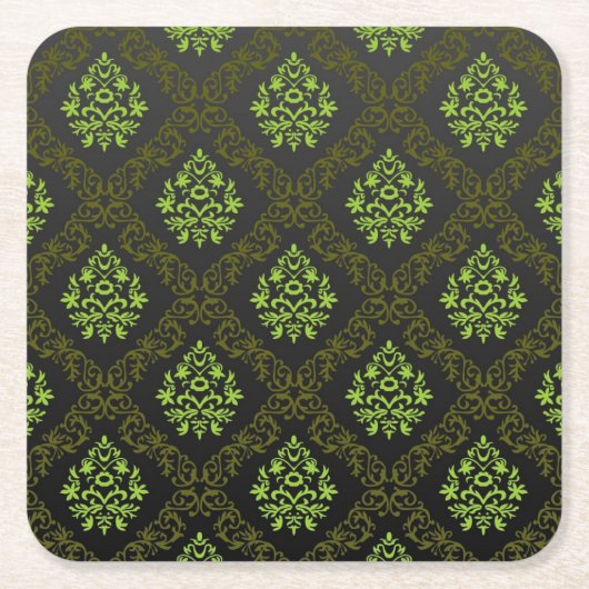 Wallpaper Floral Green Kartonnen Onderzetters (Voorkant)