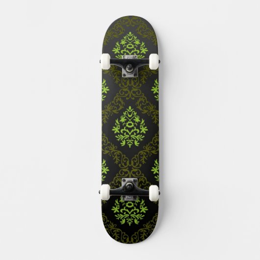 Wallpaper Floral Green Persoonlijk Skateboard (Voorkant)