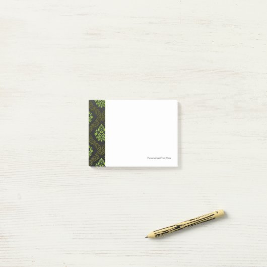 Wallpaper Floral Green Post-it® Notes (Op bureau)
