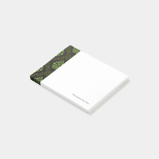Wallpaper Floral Green Post-it® Notes (Schuin)