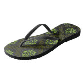 Wallpaper Floral Green Teenslippers (Schuin)