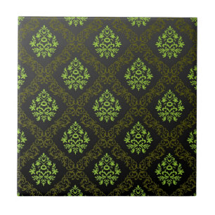 Wallpaper Floral Green Tegeltje
