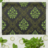 Wallpaper Floral Green Theedoek (Gevouwen)