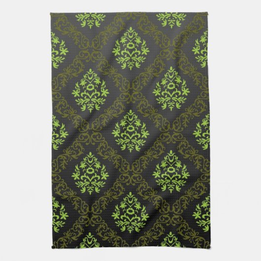 Wallpaper Floral Green Theedoek (Verticaal)
