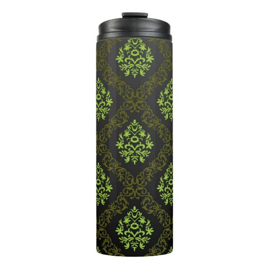 Wallpaper Floral Green Thermosbeker (Voorkant)