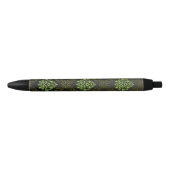 Wallpaper Floral Green Zwarte Inkt Pen (Voorkant)