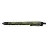 Wallpaper Floral Green Zwarte Inkt Pen (Bodem)