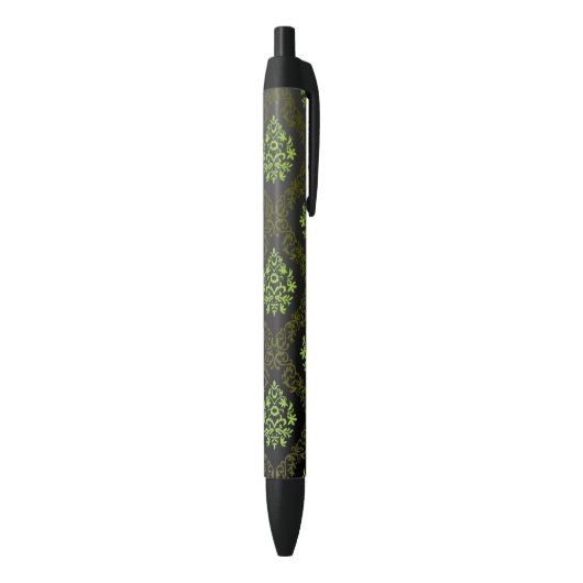 Wallpaper Floral Green Zwarte Inkt Pen (Achterkant (Verticaal))