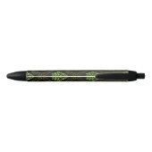 Wallpaper Floral Green Zwarte Inkt Pen (Achterkant)
