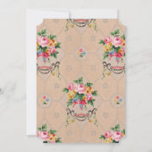  Wallpaper French Floral Pattern Invite Kaart (Achterkant)