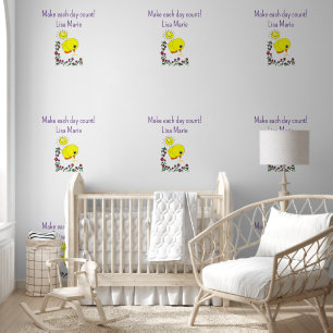 Wallpaper Happy Yellow Chicks Floral Behang