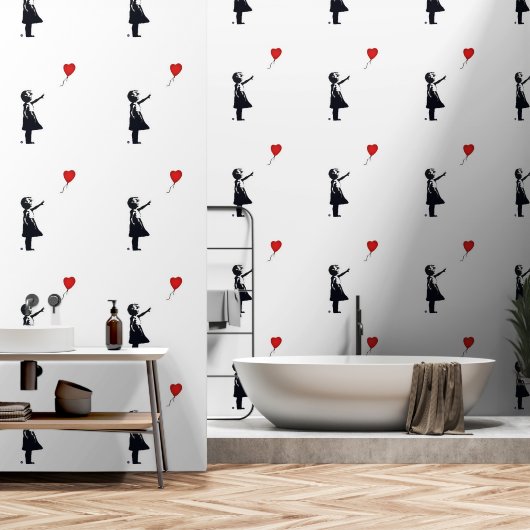 Wallpaper | Hope Balloon Girl Behang (Badkamer)