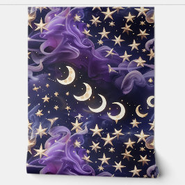 Wallpaper - Luxury Royal Amethyst Celestial Moon Behang