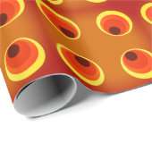 wallpaper retro oranje , rood 1970 cadeaupapier (Rol Hoek)