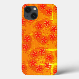 wallpaper retro oranje , rood 1970 Case-Mate iPhone case