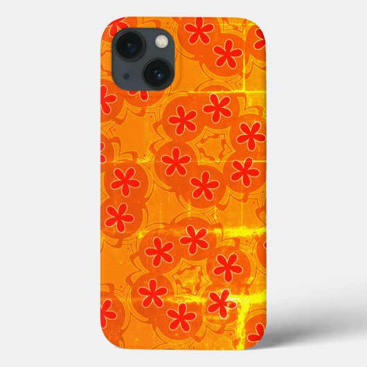 wallpaper retro oranje , rood 1970 Case-Mate iPhone case (Achterkant)