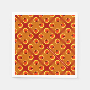 wallpaper retro oranje , rood 1970 servet