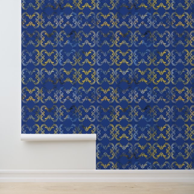 Wallpaper with curls behang (Applicatie)