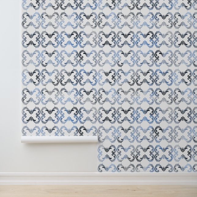 Wallpaper with curls behang (Applicatie)