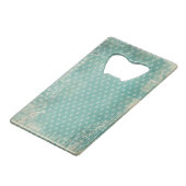  Wallpaper Worn Turquoise Creditkaart Flessenopener (Achterkant Gekanteld)