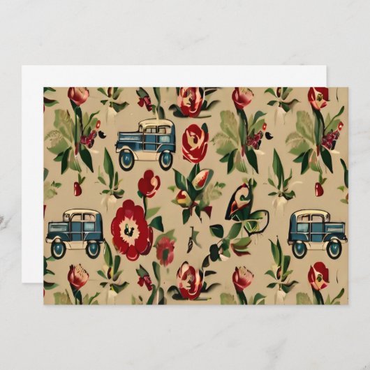 Wallpapers  Retro 1940s Kaart (Voorkant / Achterkant)