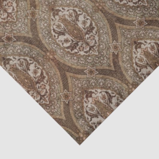 Wallpapier Ephemera Pattern Sepia Decoupage Tissuepapier (Detail)