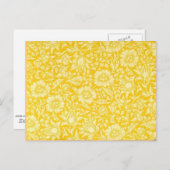  Wallpapier Patroon, Gele Mallow Briefkaart (Voorkant / Achterkant)