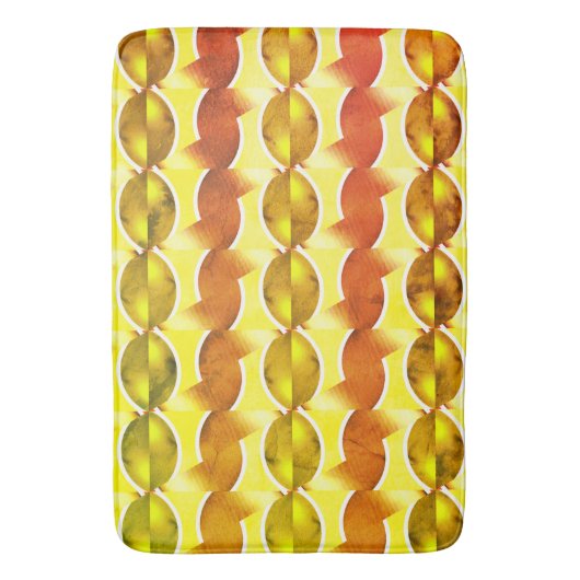 wallpapier retro oranje 1970 badmat (Voorkant Verticaal)